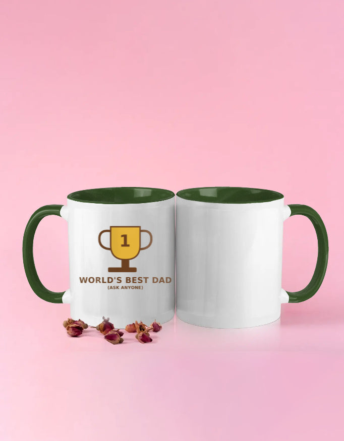 World's Best Dad trophy mug