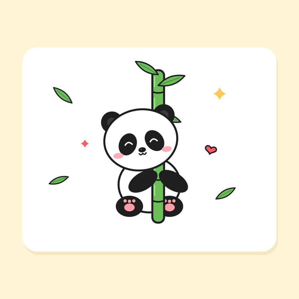 Bamboo Hug Panda mug design close-up
