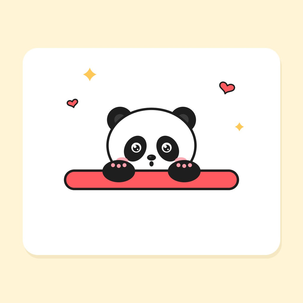 Peek-a-Boo Panda mug design close-up