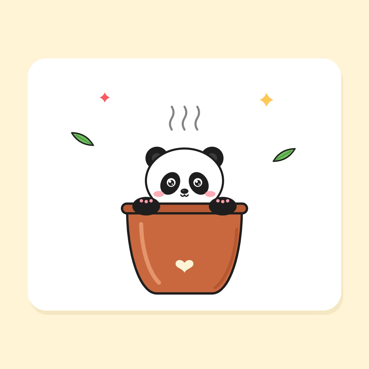 Chai Kulhad Panda mug design close-up