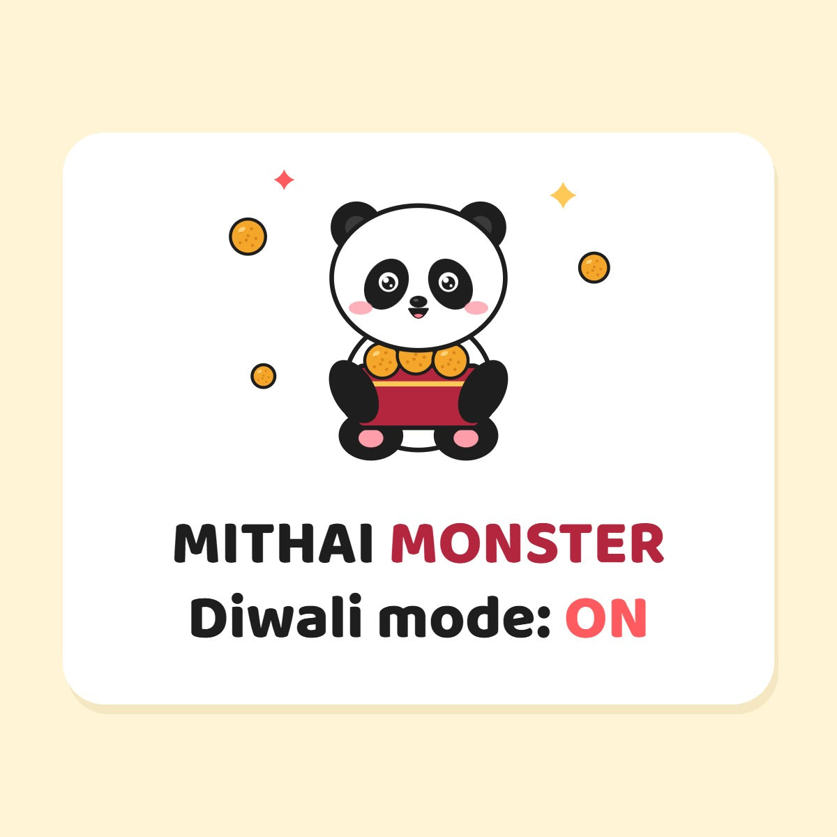 Mithai Monster Panda mug design