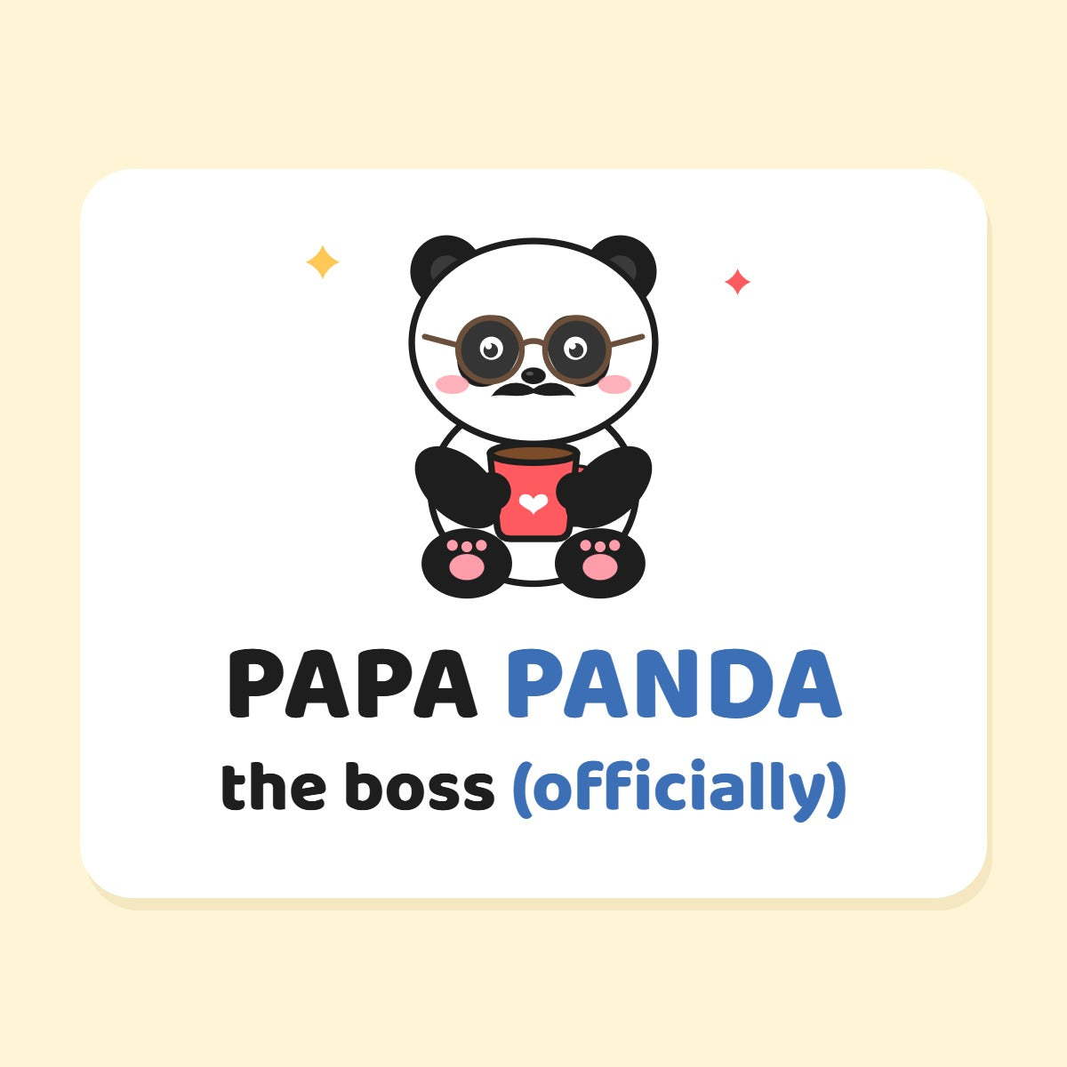 Papa Panda mug design