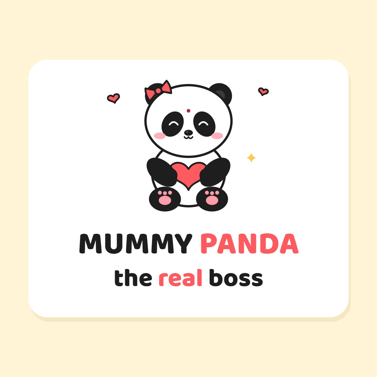 Mummy Panda mug design