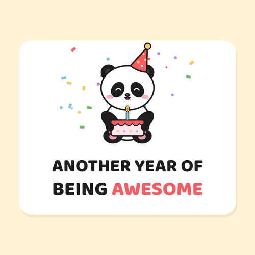 Another Year of Being Awesome Birthday Panda mug design