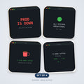 Developer desk coaster set of four with terminal artwork
